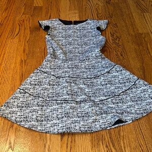 By Debra Junior’s Black and White Sweater Dress